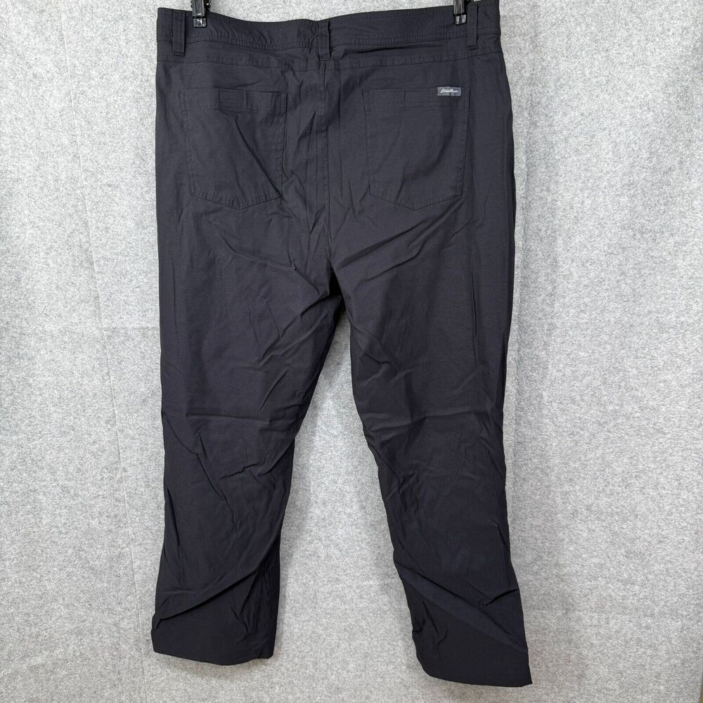 Eddie Bauer Pants Mens 40x31 Black Tech Fleece Lined 2way Stretch Outdoor Hiking - Picture 3 of 9